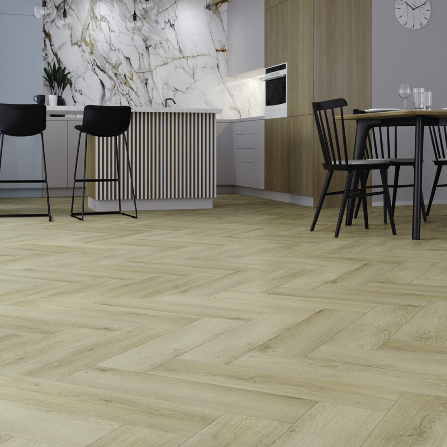 Dub Preston - titanium nano layer, uv vrstva, design dřeva, vzor rybí kost