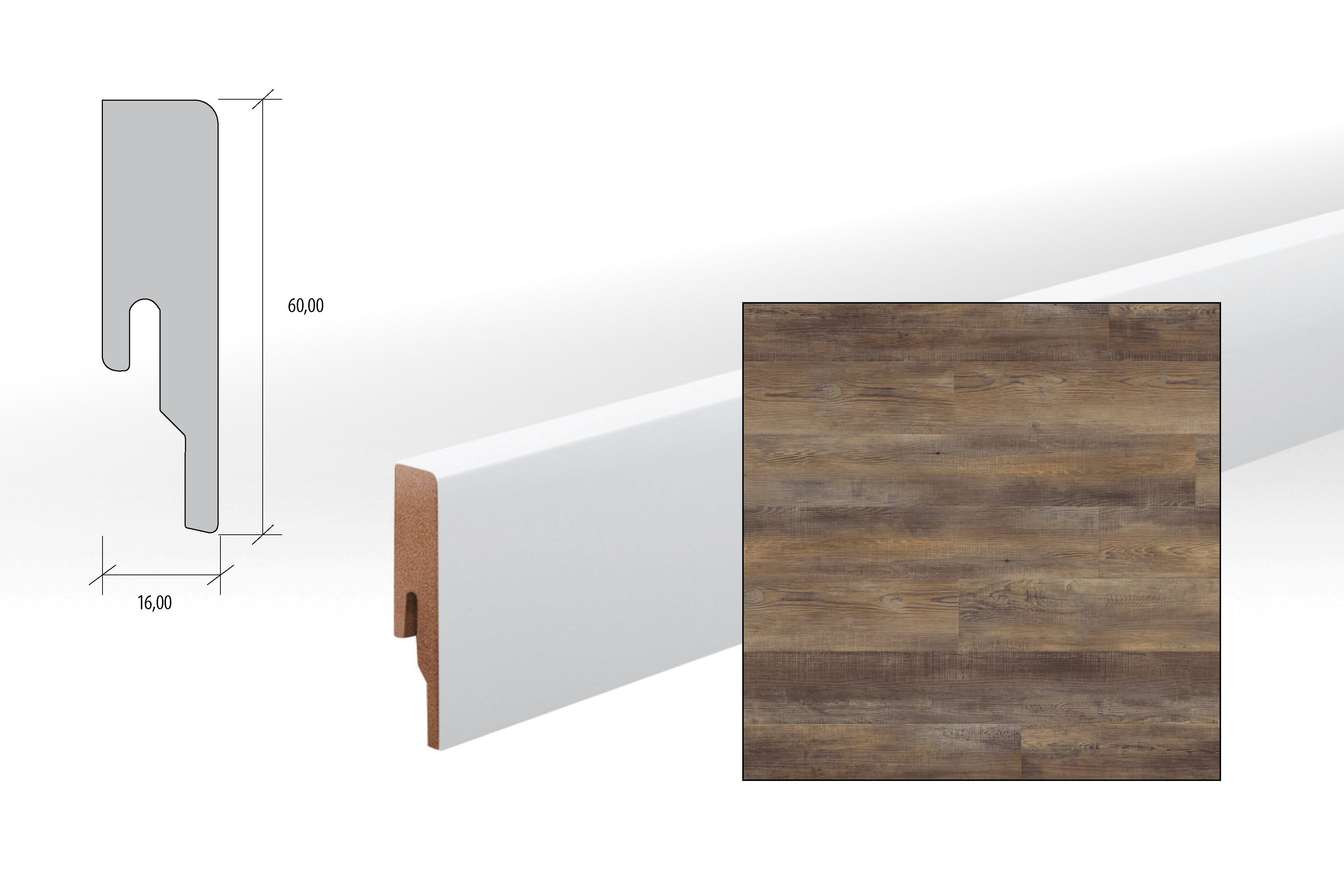 Dub Crete Vibrant/Classic Winter; ořech Royal Mocca